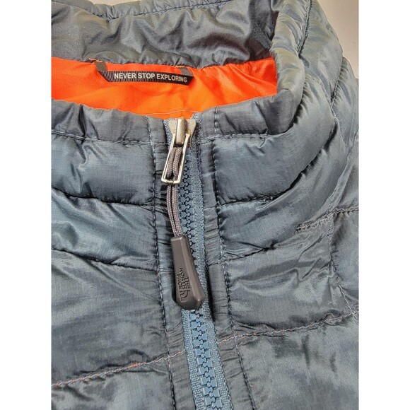 The North Face Vest Mens 2XL Gray Orange Quilted Insulated Lightweight Puffer - Picture 4 of 12